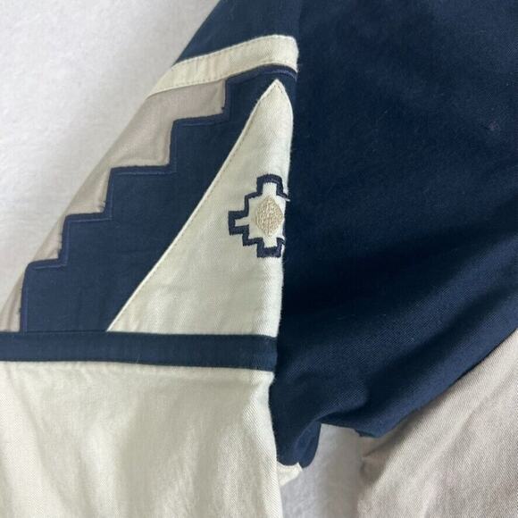 Wrangler Western Shirt Mens Large Snap Stripped Color Block Heavyweight Cowboy - Picture 7 of 9